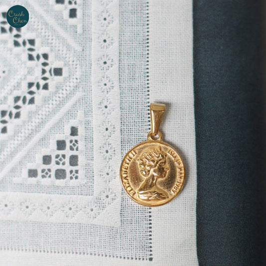 Gold Plated Roman Coin Pendant - Pantsnsox