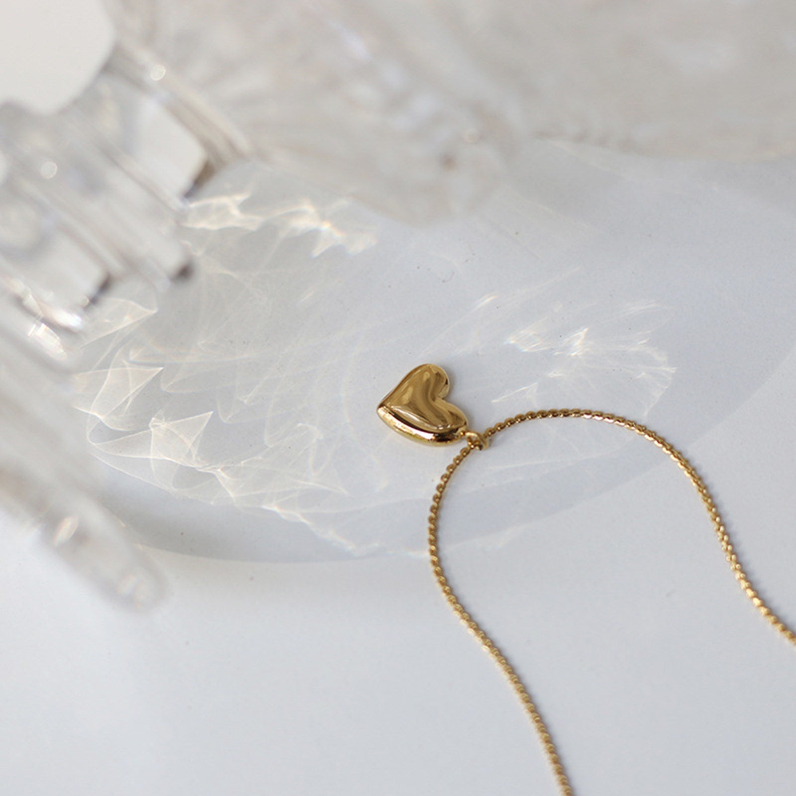 Puffy Heart Necklace - Pantsnsox
