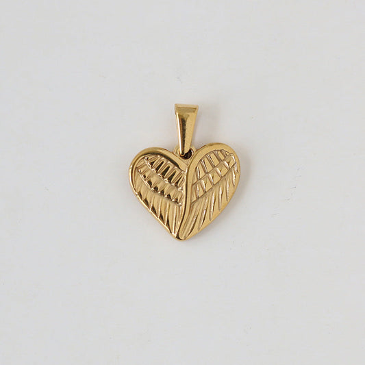 Plated Angel Wing Heart Golden - Pantsnsox