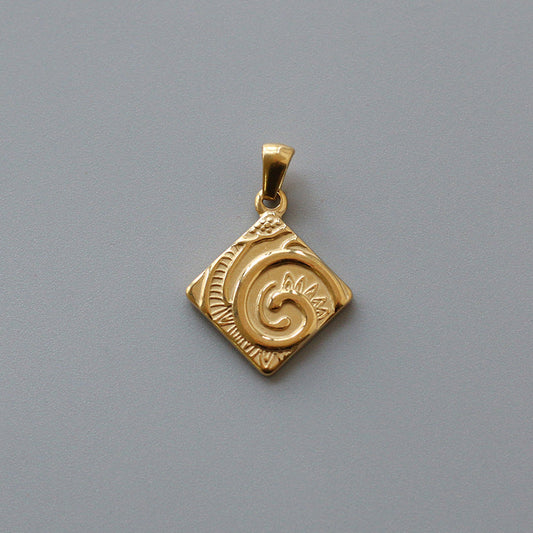 Forest Swirl Golden Charm Pendant - Pantsnsox