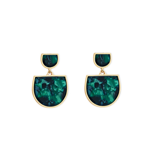 Modern Designer Double Drop Geometric Earrings - Pantsnsox