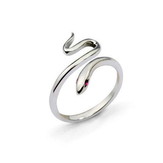 Silver Adjustable Snake Ring - Pantsnsox