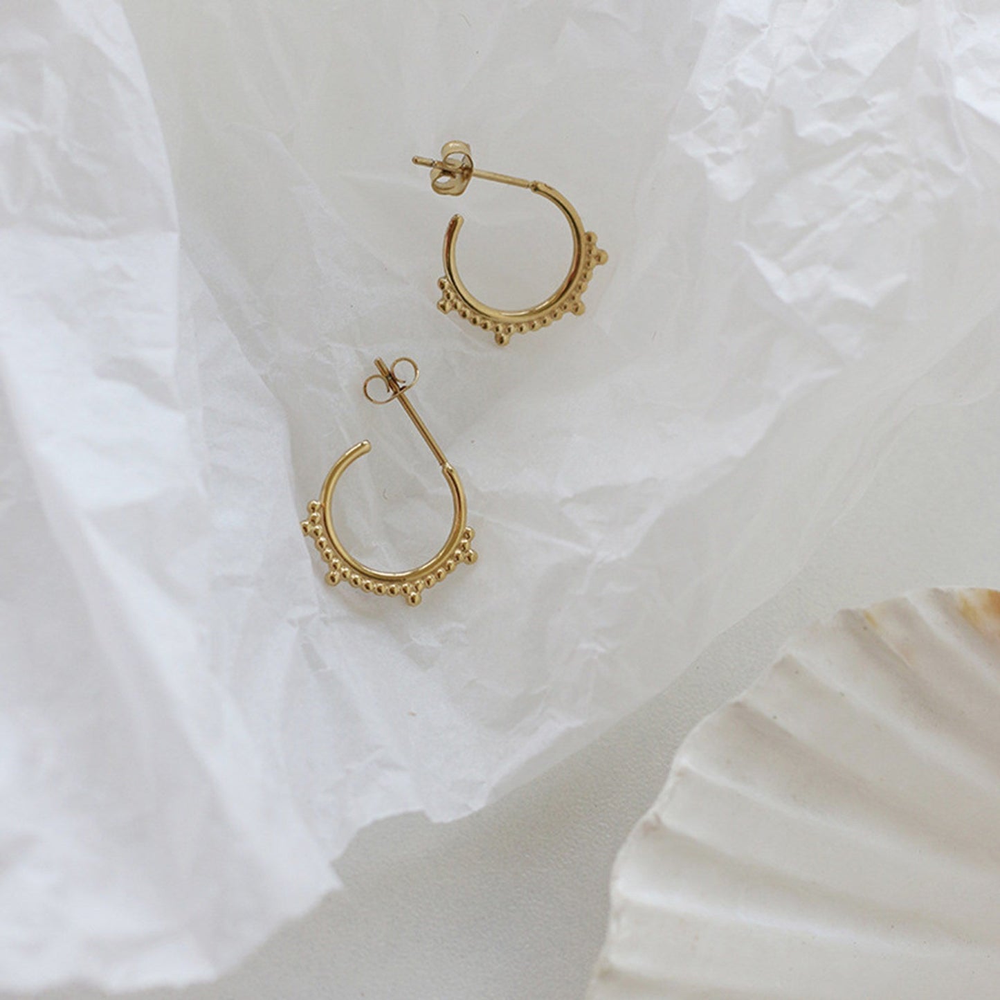 Continues Beaded Hoop Earrings - Pantsnsox