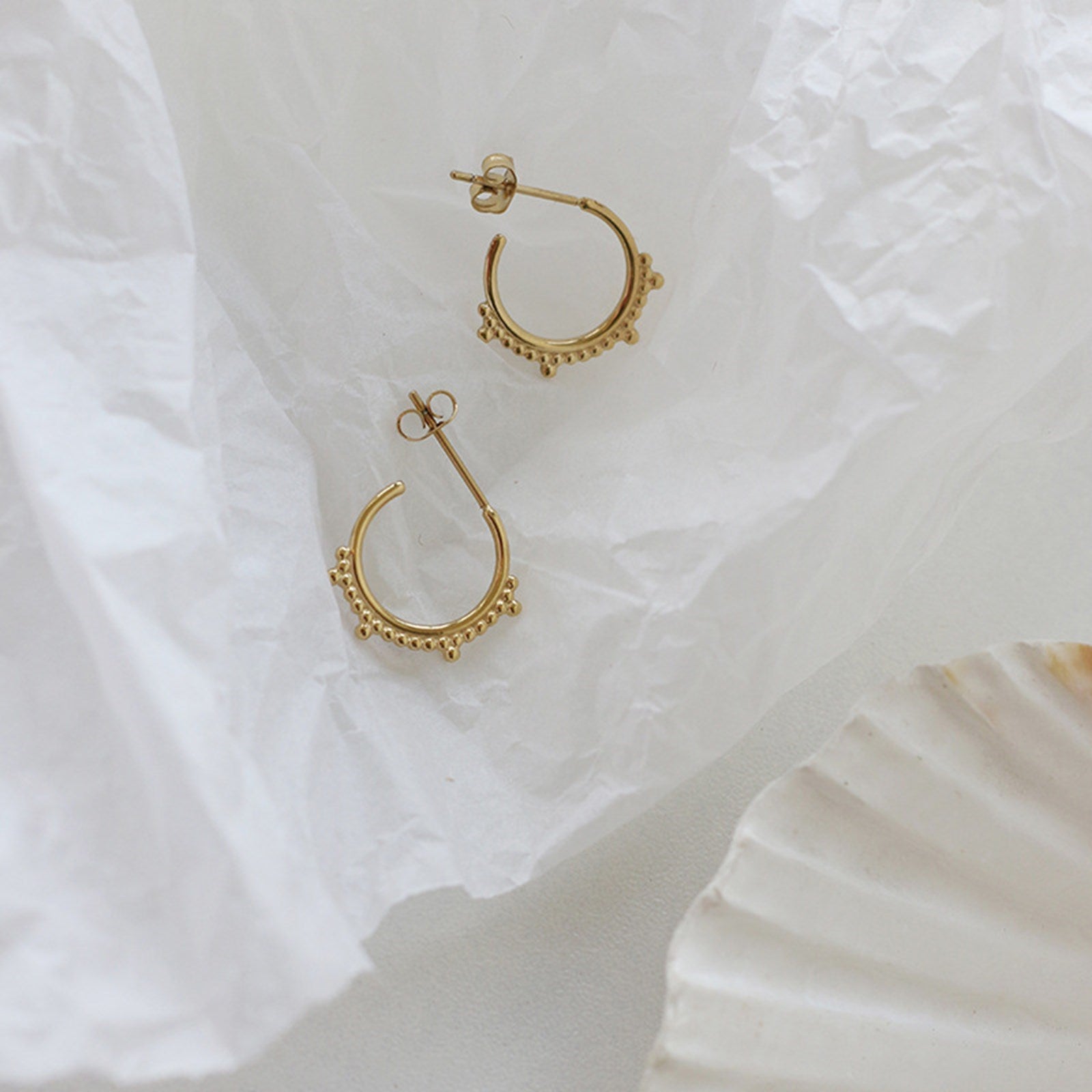 Continues Beaded Hoop Earrings - Pantsnsox