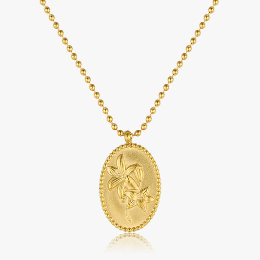 Floral Pendant Gladiolus Necklace - Pantsnsox