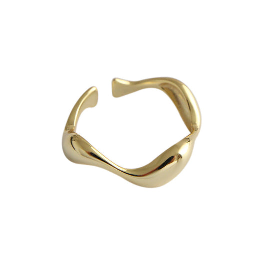 Wavy Adjustable S925 Silver Ring - Pantsnsox